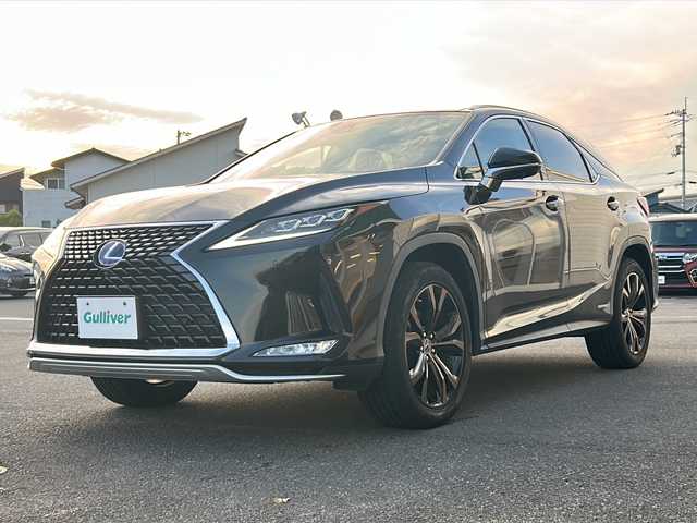 レクサス ＲＸ 450h バージョンL 香川県 2020(令2)年 6.7万km グラファイトブラックガラスフレーク 純正メーカーナビ（フルセグ/DVD/CD/BT）/パノラミックビューモニター/サンルーフ/ブラインドスポットモニター/ヘッドアップディスプレイ/パワーバックドア/全席パワーシート/シートヒーター/エアシート/コーナーセンサー/ステアリングヒーター/ETC/ドライブレコーダー