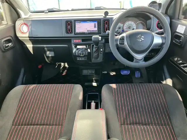 スズキ アルト ターボRS 奈良県 2017(平29)年 5.7万km ピュアレッド KENWOODナビ（KXM-E502V）/（フルセグ/BT/CD/DVD）/パドルシフト/衝突軽減システム/運転席シートヒーター/アイドリングストップ/横滑り防止/オートライト/電動格納ミラー/前後ドライブレコーダー/ETC/RAYS16インチAW/保証書/取り扱い説明書