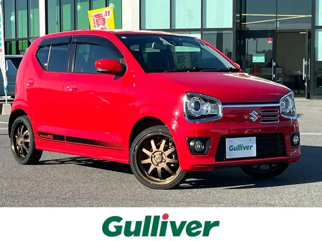 スズキ アルト ターボRS 奈良県 2017(平29)年 5.7万km ピュアレッド KENWOODナビ（KXM-E502V）/（フルセグ/BT/CD/DVD）/パドルシフト/衝突軽減システム/運転席シートヒーター/アイドリングストップ/横滑り防止/オートライト/電動格納ミラー/前後ドライブレコーダー/ETC/RAYS16インチAW/保証書/取り扱い説明書