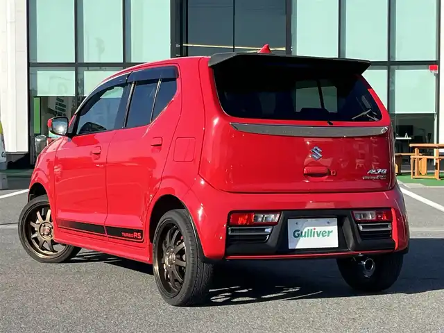 スズキ アルト ターボRS 奈良県 2017(平29)年 5.7万km ピュアレッド KENWOODナビ（KXM-E502V）/（フルセグ/BT/CD/DVD）/パドルシフト/衝突軽減システム/運転席シートヒーター/アイドリングストップ/横滑り防止/オートライト/電動格納ミラー/前後ドライブレコーダー/ETC/RAYS16インチAW/保証書/取り扱い説明書