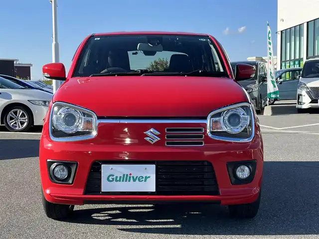 スズキ アルト ターボRS 奈良県 2017(平29)年 5.7万km ピュアレッド KENWOODナビ（KXM-E502V）/（フルセグ/BT/CD/DVD）/パドルシフト/衝突軽減システム/運転席シートヒーター/アイドリングストップ/横滑り防止/オートライト/電動格納ミラー/前後ドライブレコーダー/ETC/RAYS16インチAW/保証書/取り扱い説明書