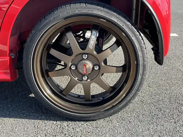 スズキ アルト ターボRS 奈良県 2017(平29)年 5.7万km ピュアレッド KENWOODナビ（KXM-E502V）/（フルセグ/BT/CD/DVD）/パドルシフト/衝突軽減システム/運転席シートヒーター/アイドリングストップ/横滑り防止/オートライト/電動格納ミラー/前後ドライブレコーダー/ETC/RAYS16インチAW/保証書/取り扱い説明書