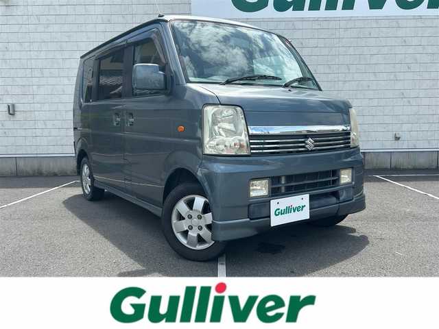 スズキ エブリィ ワゴン PZターボ 静岡県 2006(平18)年 10.4万km アズールグレーパールメタリック ワンオーナー /純正CDオーディオ/（AM/FM/CD/MD）/片側パワースライドドア /リモコンキー/スペアキー（板キー）/オートエアコン/純正１３インチアルミホイール/純正フロアマット/電格ミラー/フォグランプ/取り扱い説明書/保証書