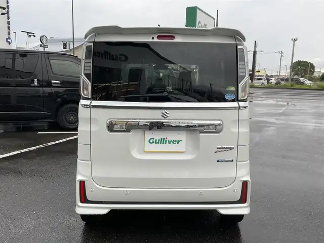 スズキ スペーシア カスタム HYBRID XS 長崎県 2018(平30)年 6万km ピュアホワイトP 純正8型ナビ/CD/DVD/BT/フルセグTV/両側パワースライドドア/全方位モニターカメラ/パーキングセンサー/セーフティサポート/・デュアルセンサーブレーキサポート/・後退時ブレーキサポート/・前後誤発進抑制機能/・車線逸脱警報機能/・ふらつき警報機能/・先行車発進お知らせ機能/・ハイビームアシスト/LEDオートヘッドランプ/本革巻きステアリング/合皮/ファブリックコンビシート/運転席シートヒーター/純正15インチアルミホイール/キーレスプッシュスタートシステム