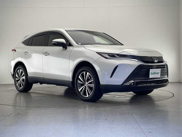 トヨタ ハリアー ハイブリッド G レザーパッケージ 宮崎県 2020(令2)年 3.6万km ホワイトパールクリスタルシャイン トヨタセーフティセンス/純正12.3型ディスプレイオーディオナビTV/（T-CONNECT/Bluetooth/FMAM/フルセグTV)/純正JBLプレミアムサウンドシステム（9スピーカー）/純正バックカメラ/純正ビルトイン2.0ETC/純正LEDオートライト/純正LEDフォグ/純正18インチアルミ/純正フロアマット/黒本革シート/プリクラッシュセーフティ/アダプティブクルーズコントロール/レーンディパーチャーアラート/オートマチックハイビーム/ブラインドスポットモニター/デジタルインナーミラー/クリアランスソナー/デュアルオートエアコン/前席パワーシート/エアシート/シートヒーター/パワーチルトステアリング/ステアリングヒーター/パワーバックドア/本革巻ハンドル/スマートキー/プッシュエンジンスタート/新車時保証書/取扱い説明書
