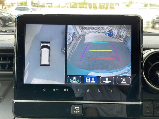 スズキ スペーシア ギア HYBRID XZ 山口県 2022(令4)年 1.5万km オフブルーメタリック/ガンメタリック2トーンルーフ 純正８型ナビ/Bluetooth/AM/FM/CD/DVD/フルセグTV　/全方位カメラ　/両側パワースライドドア　/セーフティサポート/衝突被害軽減ブレーキ/ペダル踏み間違い急発進抑制装置/車線維持支援装置/先行車発進お知らせ機能/ＬＥＤヘッドライト　/ルーフレール　/純正フロアマット　/シートヒーター　/レーダークルーズコントロール　　/ドライブレコーダー　/ＥＴＣ
