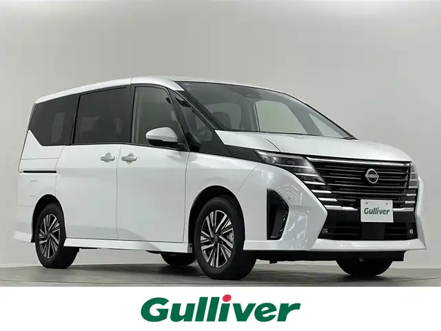 日産 セレナ e－パワー ハイウェイスター V 埼玉県 2025(令7)年 0.1千km プリズムホワイト 登録済未使用車　大型ナビ　後席　ＢＳＭ　全方位　ドライブレコーダー　ＥＴＣ２．０　液晶ミラー　プロパイロット　両側電動　レーダークルーズコントロール　コーナーセンサー　衝突被害軽減