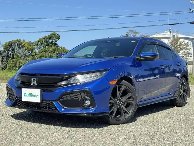 ホンダ シビック ハッチバック ホンダセンシング 兵庫県 2018(平30)年 4.5万km 青 アルパインナビ/フルセグTV/Bluetooth接続可/バックカメラ/ETC前後ドラレコ/6MT/ホンダセンシング/レーダークルコン/前後パーキングセンサー/純正18インチAW/ステリモ/LEDヘッドライト/AUTOライト