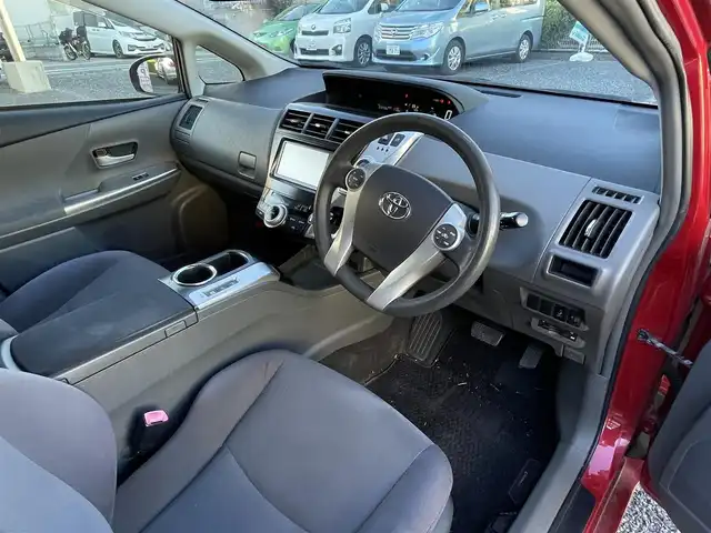 トヨタ プリウス α S 埼玉県 2012(平24)年 8.3万km レッドマイカメタリック 純正ナビTV/プッシュスタート/バックカメラ/ビルトインETC/オートライト/フォグランプ/取扱説明書/保証書付整備手帳