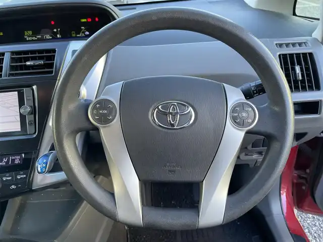 トヨタ プリウス α S 埼玉県 2012(平24)年 8.3万km レッドマイカメタリック 純正ナビTV/プッシュスタート/バックカメラ/ビルトインETC/オートライト/フォグランプ/取扱説明書/保証書付整備手帳