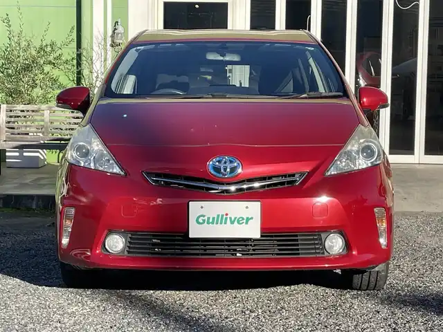 トヨタ プリウス α S 埼玉県 2012(平24)年 8.3万km レッドマイカメタリック 純正ナビTV/プッシュスタート/バックカメラ/ビルトインETC/オートライト/フォグランプ/取扱説明書/保証書付整備手帳