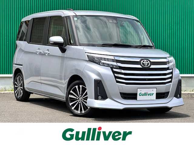 トヨタ ルーミー カスタムG－T 宮城県 2020(令2)年 2.9万km ブライトシルバーM コンフォートパッケージ/・シートヒーター（運転席/助手席）/・シートバックテーブル（運転席/助手席）/パノラミックビュー対応ナビレディパッケージ/・パノラミックビューモニター/・ステアリングスイッチ/＝＝＝/スマートアシスト/・衝突回避支援ブレーキ機能/・衝突警報/・車線逸脱警報機能/・ブレーキ制御付誤発進抑制機能/・先行車発進お知らせ機能/・アダプティブドライビングビーム/・アダプティブクルーズコントロール/・ふらつき警報/・サイドビューランプ/・コーナーセンサー/・路外逸脱警報/・標識認識機能/純正ナビ（NSZT-W68T）/・CD/DVD/・Bluetooth/・フルセグTV/ビルトインETC/ドライブレコーダー/ウェルカムパワースライドドア（運転席側/助手席側）/革巻きステアリング/電動パーキングブレーキ/ブレーキホールド/LEDヘッドランプ/フォグランプ/オートライト/スマートキー＆プッシュスタート/スペアキー/電動格納ミラー/純正15インチAW/純正フロアマット/Wエアバッグ
