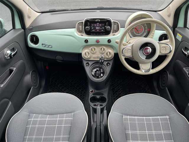 フィアット ５００ 1．2 ポップ 山梨県 2017(平29)年 4.3万km LATTE MENTA 純正ディスプレイオーディオ/Bluetooth/USB/AUX/ETC/CITYモード/半革/純正フロアマット/リモコンキー