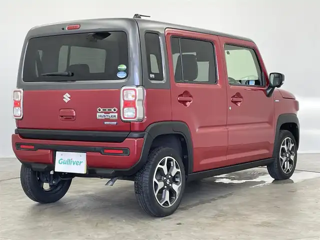 スズキ ハスラー HYBRID X ターボ 埼玉県 2020(令2)年 1.6万km フェニックスレッドパール/ガンメタリック2トーンルーフ 純正９インチナビ　全方位モニター　ビルトインＥＴＣ　前後ドライブレコーダー　セーフティサポート　レーダークルーズコントロール　シートヒーター　純正アルミホイール　オートライト　ＬＥＤヘッドライト　ＴＶ