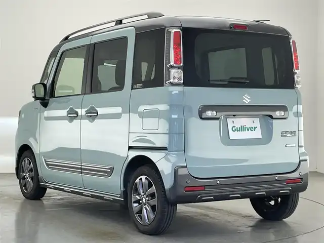 スズキ スペーシア ギア HYBRID XZ 愛知県 2022(令4)年 1.3万km オフブルーメタリック/ガンメタリック2トーンルーフ 純正９インチナビ/ヘッドアップディスプレイ/アラウンドビューモニター/デュアルカメラ/パーキングセンサー/両側パワースライドドア/LEDオートライト/フォグランプ/ETC/シートヒーター/レーダークルーズコントロール/フルセグTV/DVD/純正アルミホイール/禁煙車
