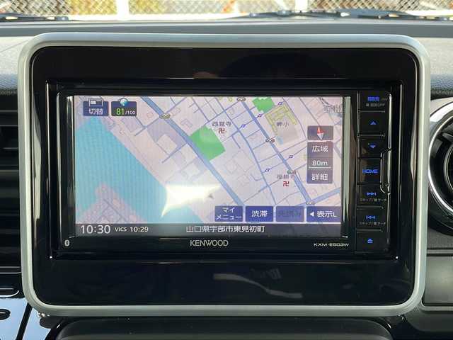 マツダ フレアワゴン カスタムスタイル ハイブリッド XS 山口県 2018(平30)年 4万km ブルーイッシュブラックパール3 社外SDナビ【KXM-E503V】/・フルセグTV/・Bluetooth/・AM/FM/・CD/DVD/・SD/・USB／iPod/両側パワースライドドア/ドライブレコーダー/ETC/バックカメラ/プッシュスタート/スマートキー(スペアキー有）/シートヒーター/ルーフサーキュレーター/後席ロールサンシェード/LEDヘッドライト/LEDフォグランプ/電動格納ウィンカーミラー/純正15インチアルミホイール/ベンチシート/助手席シートアンダートレー/取扱説明書/メンテナンスノート/ナビ取扱説明書/安全装備/・デュアルセンサーブレーキサポート /・誤発進抑制機能/・後退時ブレーキサポート/・誤発進抑制機能/・車線逸脱警報機能/・ふらつき警報機能/・先行車発進お知らせ機能/・ハイビームアシスト機能/・リアパーキングセンサー