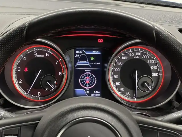 スズキ スイフト スポーツ セーフティPKG 三重県 2018(平30)年 9.6万km スピーディーブルーM ガソリン（ハイオク）ターボ/FF/6F/カロッツェリア 8インチ『サイバーナビ』AVIC-CL901/（FM/AM/MSV/SD/Bluetooth/USB/iPod/HDMI/AUX）/【OP】全方位モニター/ビルトイン ETC/安全/【OP】セーフティパッケージ/・デュアルセンサーブレーキサポート/・車線逸脱抑制機能/・車線逸脱警報機能/・ふらつき警報機能/・アダプティブクルーズコントロール/・標識認識機能（車両進入禁止、はみ出し通行禁止、最高速度）/装備/・TEIN車高調キット FLEX Z/・シートヒーター（D）/・オートエアコン/・オートライトシステム/・LEDヘッドランプ/・オートハイビーム機能/・前後フォグランプ/・プッシュスタート/・ステアリングスイッチ/・純正17inAW/・保/取/・予備スマートキーx1