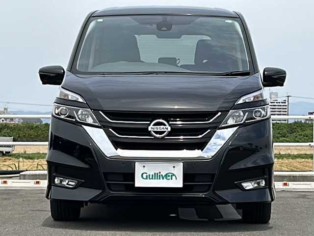 日産 セレナ ハイウェイスターVセレクションⅡ 佐賀県 2018(平30)年 8.2万km ダイヤモンドブラック ワンオーナー/純正９型ナビ/・フルセグTV/CD/DVD/Bluetooth/アラウンドビューモニター/フリップダウンモニター/両側パワースライドドア/コーナーセンサー/ドライブレコーダー/エマージェンシーブレーキ/・速度標識標示/・道路標識標示/・ふらつき警報/クルーズコントロール/純正LEDヘッドライト/純正16インチアルミホイール/純正フロアマット/ETC/新車保証書/取扱説明書/スペアキー1本