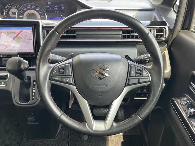 スズキ ワゴンＲ スティングレー HYBRID T 兵庫県 2018(平30)年 8.2万km ムーンライトバイオレットPM 保証書・取説・有/社外メモリーナビ・フルセグ・BT・CD・DVD・FM・AM/ETC/車線逸脱防止支援システム/衝突被害軽減ブレーキ/クルーズコントロール/シートヒーター/ヘッドアップディスプレイ/パドルシフト/アイドリングストップ/プッシュスタート/スマートキー×2/社外フロアマット/社外ドアバイザー