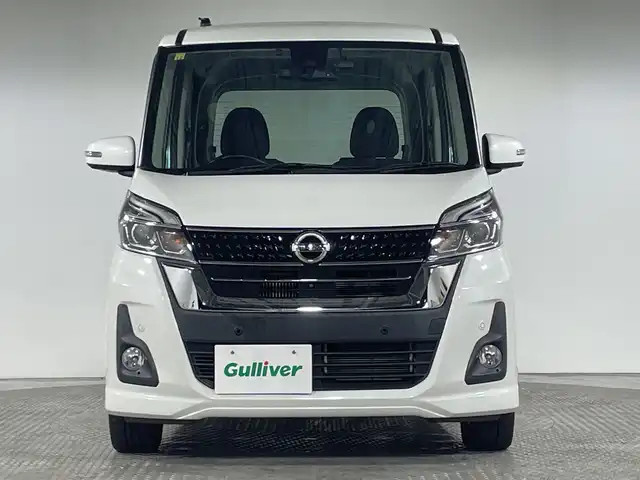 日産 デイズ ルークス ハイウェイスター Gターボ 神奈川県 2018(平30)年 5.8万km ホワイトパール ターボ/純正7型SDナビゲーション【MM318D-W】/フルセグ　CD DVD　SD　Bluetooth　/アラウンドビューモニター/両側電動スライドドア/クルーズコントロール/車線逸脱警報/エマージェンシーブレーキ/オートハイビーム/アイドリングストップ/前後センサー/社外前ドライブレコーダー/革巻きステアリング/ステアリングスイッチ/社外ETC/プッシュスタート/インテリジェントキー/LEDヘッドランプ/オートライト/フロントフォグ/純正15インチアルミホイール/純正リアスポイラー/スマートキー
