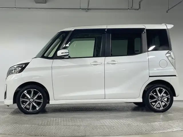 日産 デイズ ルークス ハイウェイスター Gターボ 神奈川県 2018(平30)年 5.8万km ホワイトパール ターボ/純正7型SDナビゲーション【MM318D-W】/フルセグ　CD DVD　SD　Bluetooth　/アラウンドビューモニター/両側電動スライドドア/クルーズコントロール/車線逸脱警報/エマージェンシーブレーキ/オートハイビーム/アイドリングストップ/前後センサー/社外前ドライブレコーダー/革巻きステアリング/ステアリングスイッチ/社外ETC/プッシュスタート/インテリジェントキー/LEDヘッドランプ/オートライト/フロントフォグ/純正15インチアルミホイール/純正リアスポイラー/スマートキー