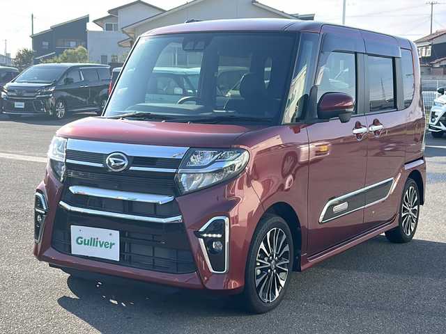 ダイハツ タント カスタム RS スタイルセレクション 香川県 2021(令3)年 1.4万km ファイアークォーツレッドM ディスプレイオーディオ/両側パワースライドドア/ウェルカムオープン機能/アラウンドビューモニター/レーダークルーズコントロール/アイドリングストップ/社外フロアマット/シートヒーター/オートライト/スペアキー/ETC/コーナーセンサー前後