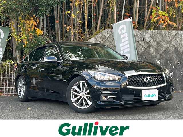 日産 スカイライン ハイブリッド 350GT Type P 京都府 2015(平27)年 14.4万km スーパーブラック 純正ナビ/・フルセグTV/BT Audio/CD/DVD/・フロント/サイド/バックカメラ/ドラレコ/ETC/インテリジェントクルーズコントロール/インテリジェントペダル/レザーシート/パワーシート/メモリーシート/シートヒーター/プッシュスタート/オートライト/オートハイビーム/レーダーセンサー/ドアバイザー/純正フロアマット/保証書/取扱説明書/スマートスペアキー×1