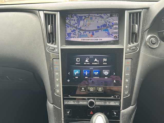 日産 スカイライン ハイブリッド 350GT Type P 京都府 2015(平27)年 14.4万km スーパーブラック 純正ナビ/・フルセグTV/BT Audio/CD/DVD/・フロント/サイド/バックカメラ/ドラレコ/ETC/インテリジェントクルーズコントロール/インテリジェントペダル/レザーシート/パワーシート/メモリーシート/シートヒーター/プッシュスタート/オートライト/オートハイビーム/レーダーセンサー/ドアバイザー/純正フロアマット/保証書/取扱説明書/スマートスペアキー×1