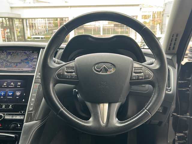 日産 スカイライン ハイブリッド 350GT Type P 京都府 2015(平27)年 14.4万km スーパーブラック 純正ナビ/・フルセグTV/BT Audio/CD/DVD/・フロント/サイド/バックカメラ/ドラレコ/ETC/インテリジェントクルーズコントロール/インテリジェントペダル/レザーシート/パワーシート/メモリーシート/シートヒーター/プッシュスタート/オートライト/オートハイビーム/レーダーセンサー/ドアバイザー/純正フロアマット/保証書/取扱説明書/スマートスペアキー×1