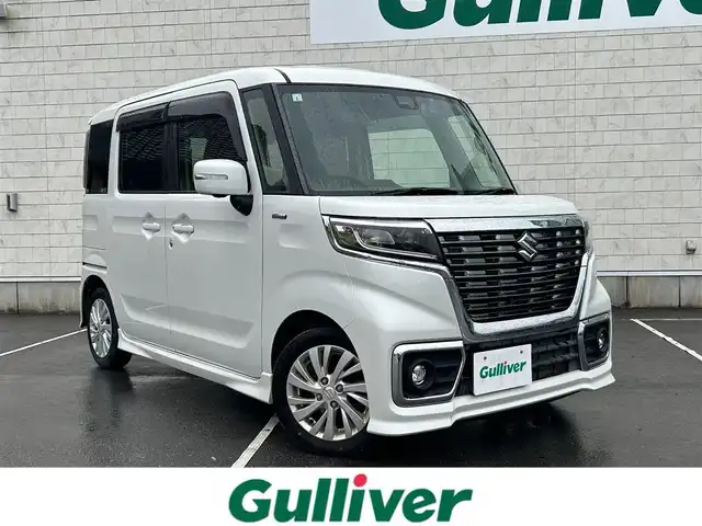 スズキ スペーシア カスタム HYBRID GS 静岡県 2019(平31)年 7.3万km ピュアホワイトP 純正8インチメモリナビ/・フルセグTV/・Bluetooth接続/・DVD再生/・USB入力端子/レーダーブレーキサポート/リアコーナーセンサー/車線逸脱防止装置/全方位カメラ/片側パワスラ/HUD/前後ドラレコ/ETC/プッシュスタート/スマートキー/スペアキー/運転席シートヒーター/オートエアコン/後席サンシェード/LEDオートライト・オートハイビーム/純正14インチアルミホイール/保証書/取扱説明書