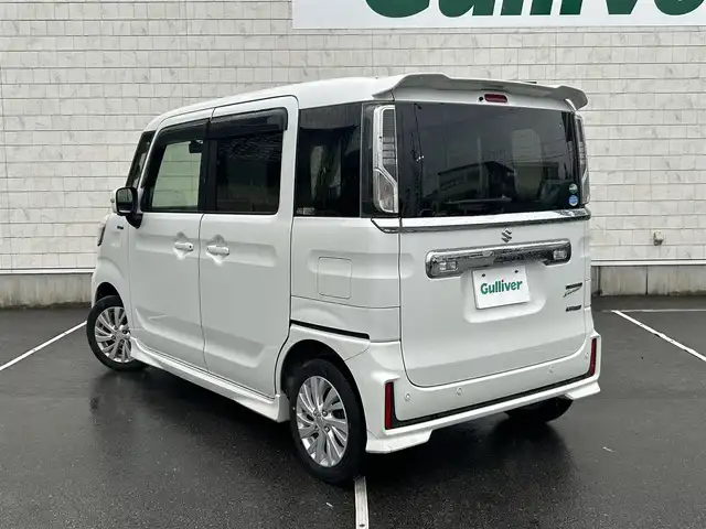 スズキ スペーシア カスタム HYBRID GS 静岡県 2019(平31)年 7.3万km ピュアホワイトP 純正8インチメモリナビ/・フルセグTV/・Bluetooth接続/・DVD再生/・USB入力端子/レーダーブレーキサポート/リアコーナーセンサー/車線逸脱防止装置/全方位カメラ/片側パワスラ/HUD/前後ドラレコ/ETC/プッシュスタート/スマートキー/スペアキー/運転席シートヒーター/オートエアコン/後席サンシェード/LEDオートライト・オートハイビーム/純正14インチアルミホイール/保証書/取扱説明書