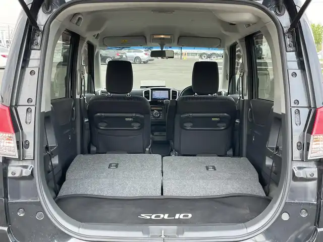 スズキ ソリオ バンディット DJE 道央・札幌 2014(平26)年 6.9万km ブルーイッシュブラックパール3 ４WD/社外SDナビ/CD/DVD/BT/フルセグ/衝突被害軽減ブレーキ/横滑り防止装置/クルーズコントロール/ETC/ドライブレコーダー/アイドリングストップ/片側パワースライドドア/前席シートヒーター/革巻きステアリング/ステアリングリモコン/プッシュスタート/スマートキー/HIDヘッドライト/オートライト/フォグランプ/電動格納ミラー/ヒーテッドドアミラー/ウィンカーミラー/純正フロアマット/ドアバイザー/スペアキー/純正AW付冬タイヤ積込/165/60/R15/2020年/山3mm