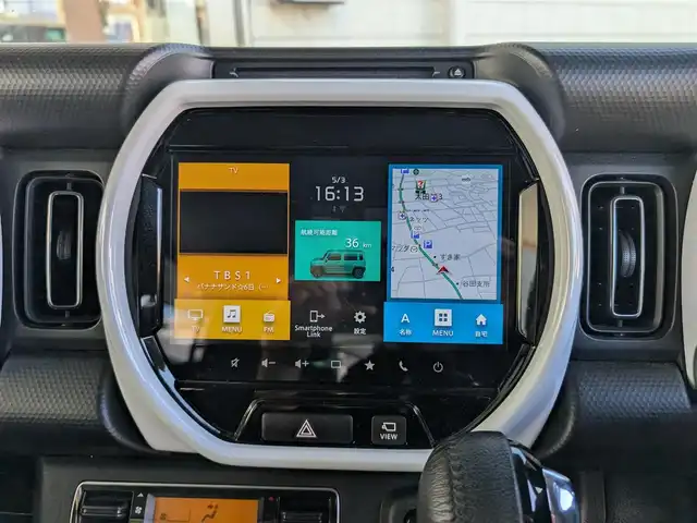 スズキ ハスラー HYBRID X 埼玉県 2023(令5)年 2.5万km フェニックスレッドパール/ガンメタリック2トーンルーフ アイドリングストップ/純正ナビ(フルセグTV/Bluetooth/CD/DVD再生機能）/純正AW15インチ/純正HIDヘッドライト/純正フォグランプ/クルーズコントロール（追従走行機能有）/レーンキープアシスト/車線逸脱防止機能/衝突被害軽減ブレーキ/全周囲カメラ/バックカメラ/D席/N席シートヒーター/USBポート×３