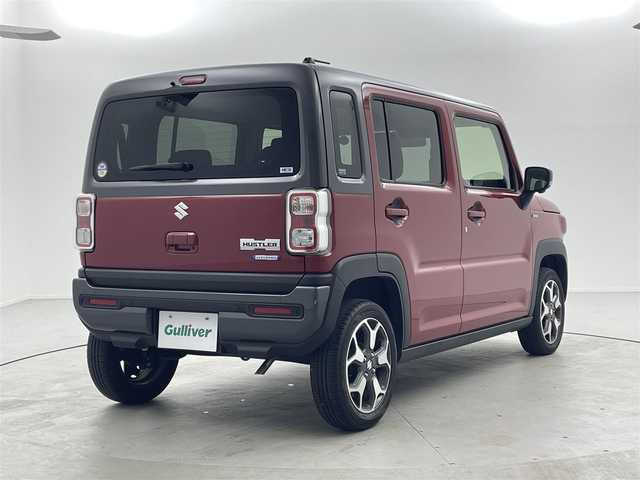 スズキ ハスラー HYBRID X 福井県 2023(令5)年 2.5万km フェニックスレッドパール/ガンメタリック2トーンルーフ 純正9インチナビ/-フルセグTV/-Bluetooth/-CD/-DVD再生機能/全周囲カメラ/バックカメラ/コーナーセンサー/D席/N席シートヒーター/純正AW15インチ/純正HIDヘッドライト/純正フォグランプ/クルーズコントロール（追従走行機能有）/衝突被害軽減ブレーキ/レーンキープアシスト/車線逸脱防止機能/アイドリングストップ/間欠ワイパー/本革巻きステアリング/本革巻きシフトノブ/純正リヤ2スピーカー／フロント2ツイーター/USBポート×3/プレミアムUV&IRカットガラス（D/N席）/IRカット機能付フロントガラス/スペアキーあり