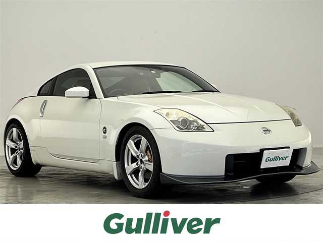 日産 フェアレディ Ｚ バージョンST 滋賀県 2005(平17)年 11万km ホワイトパール 純正ナビ/(CD/MD)/前後ドラレコ/オレンジ革シート/シートヒーター/パワーシート/ステアリングスイッチ/ETC