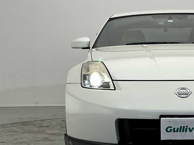 日産 フェアレディ Ｚ バージョンST 滋賀県 2005(平17)年 11万km ホワイトパール 純正ナビ/(CD/MD)/前後ドラレコ/オレンジ革シート/シートヒーター/パワーシート/ステアリングスイッチ/ETC