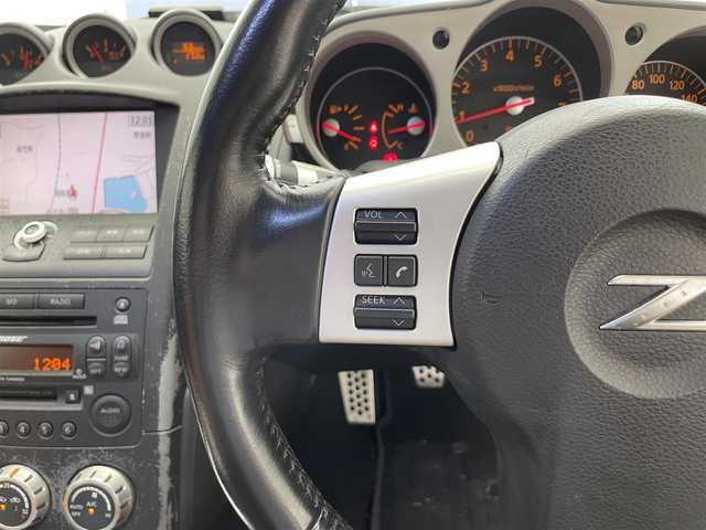 日産 フェアレディ Ｚ バージョンST 滋賀県 2005(平17)年 11万km ホワイトパール 純正ナビ/(CD/MD)/前後ドラレコ/オレンジ革シート/シートヒーター/パワーシート/ステアリングスイッチ/ETC