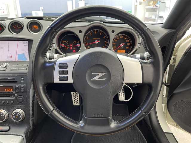 日産 フェアレディ Ｚ バージョンST 滋賀県 2005(平17)年 11万km ホワイトパール 純正ナビ/(CD/MD)/前後ドラレコ/オレンジ革シート/シートヒーター/パワーシート/ステアリングスイッチ/ETC