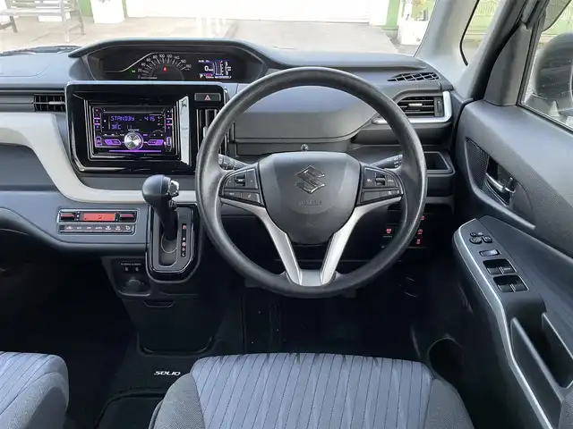 スズキ ソリオ HV MX 埼玉県 2020(令2)年 1.3万km ピュアホワイトP 衝突軽減ブレーキ/レーダークルーズコントロール/前席シートヒーター/LEDヘッドライト/クリアランスソナー/純正15インチアルミ/左パワースライドドア/プッシュスタート/スマートキー/走行１２９３３キロ/保証書付整備手帳/取扱説明書