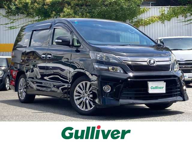 トヨタ ヴェルファイア 2．4Z ゴールデンアイズⅡ 兵庫県 2014(平26)年 6.9万km ブラック ポータブル社外メモリナビ/・Bluetooth/・フルセグTV/クルコン/ドラレコ/ＥTＣ/ステアリングスイッチ/パーキングセンサー/シガーソケット/ハーフレザー/両側パワースライドドア/スマートキー/バックカメラ/オートライト/純正アルミホイル/ワンオーナー/取扱説明書/保証書/スマートキー×2
