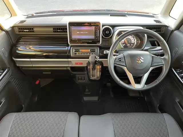 スズキ スペーシア カスタム HYBRID XS 福岡県 2019(平31)年 7.7万km 赤Ⅱ 両側パワースライドドア/社外ナビ/フルセグTV/Bluetooth接続/CD/DVD/全方位カメラ/ETC/運転席シートヒーター/ハーフレザーシート/コーナーセンサー/横滑り防止