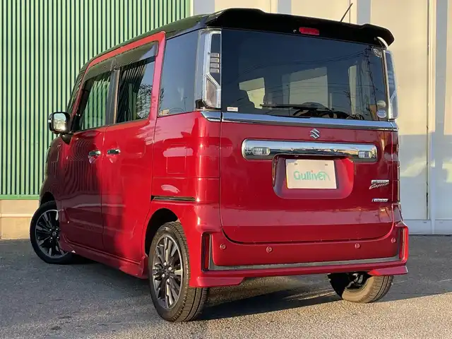 スズキ スペーシア カスタム HYBRID XS 福岡県 2019(平31)年 7.7万km 赤Ⅱ 両側パワースライドドア/社外ナビ/フルセグTV/Bluetooth接続/CD/DVD/全方位カメラ/ETC/運転席シートヒーター/ハーフレザーシート/コーナーセンサー/横滑り防止