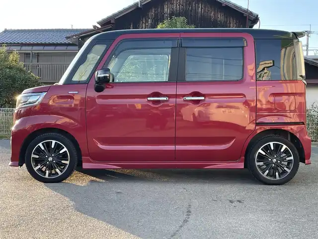 スズキ スペーシア カスタム HYBRID XS 福岡県 2019(平31)年 7.7万km 赤Ⅱ 両側パワースライドドア/社外ナビ/フルセグTV/Bluetooth接続/CD/DVD/全方位カメラ/ETC/運転席シートヒーター/ハーフレザーシート/コーナーセンサー/横滑り防止