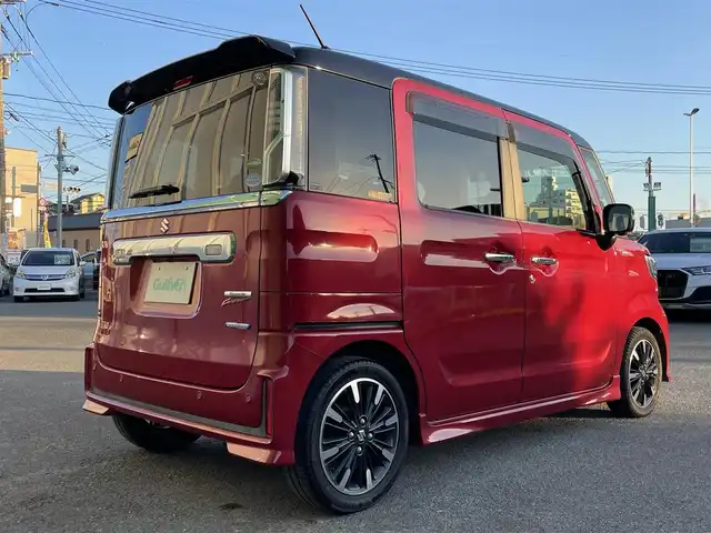 スズキ スペーシア カスタム HYBRID XS 福岡県 2019(平31)年 7.7万km 赤Ⅱ 両側パワースライドドア/社外ナビ/フルセグTV/Bluetooth接続/CD/DVD/全方位カメラ/ETC/運転席シートヒーター/ハーフレザーシート/コーナーセンサー/横滑り防止