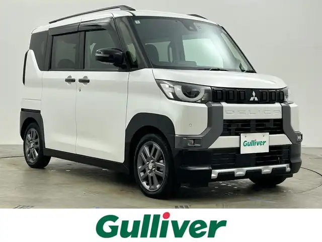 三菱 デリカミニ T プレミアム 岡山県 2024(令6)年 1万km アメジストブラック/シルキーホワイト 純正9インチディスプレイオーディオ/・FM/AM/Bluetooth/CarPlay/HDMI/アラウンドビューモニター/デジタルインナーミラー/ハーフレザーシート/・シートヒーター/ステアリングヒーター/マイパイロット/e-Assist/・衝突軽減ブレーキ/・車線逸脱警報/・オートマチックハイビーム/・踏み間違い防止アシスト/ビルトインETC/前後ドライブレコーダー/両側パワースライドドア/純正フロアマット/純正15インチアルミ/スマートキー2本/LEDヘッドライト/・フォグライト