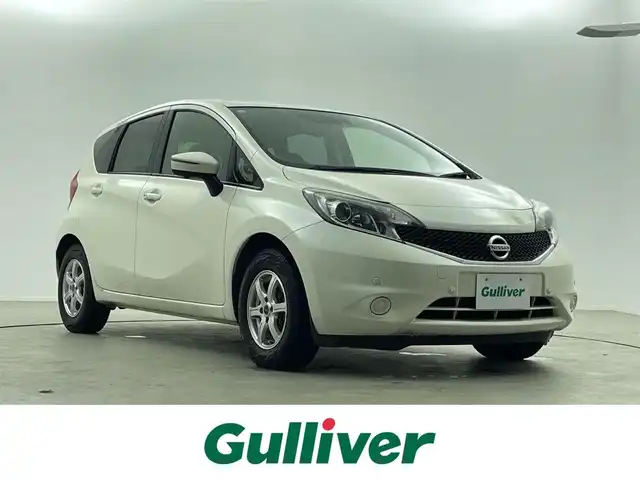 日産 ノート X DIG－S Vセレ +セーフ 福井県 2014(平26)年 6万km ブリリアントホワイトパール 純正SDナビ/CD/DVD/BT/フルセグ/アラウンドビューモニター/コーナーセンサー/アイドリングストップ/衝突被害軽減システム/横滑り防止装置/スマートキー/プッシュスタート/電格ミラー/レーンディパーチャーアラート/オートライト/LEDライト