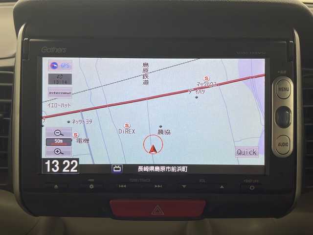 ホンダ Ｎ ＢＯＸ G Lパッケージ 長崎県 2012(平24)年 7.4万km プレミアムディープロッソパール 純正Ｇａｔｈｅｒｓメモリナビゲーション/・ワンセグＴＶ/・FM/AMラジオ/・Bluetooth/・CD/左側パワースライドドア/ETC/プッシュスタート/保証書/取扱説明書