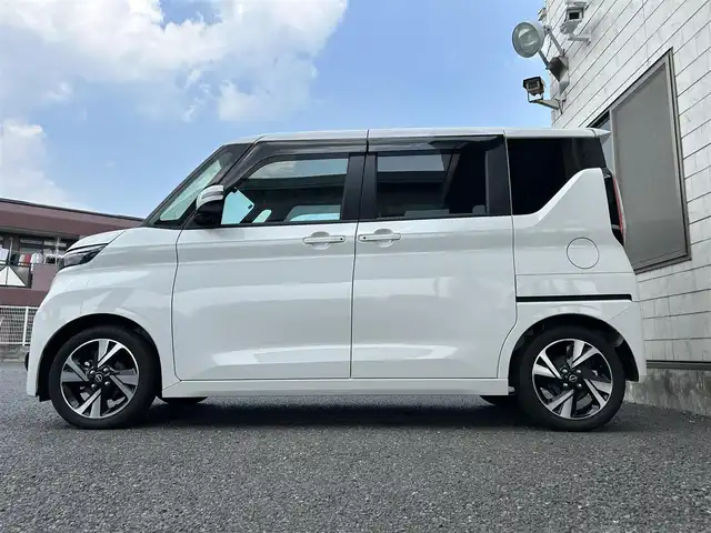 日産 ルークス HWS Gターボ プロパイロットED 福岡県 2024(令6)年 0.4万km プレミアムサンシャインオレンジメタリック/シルキーホワイト ワンオーナー/純正8インチメモリナビ/　（AM/FM/Bluetooth/フルセグTV）/フロント/サイド/バックカメラ/アラウンドビューモニター/インテリジェンスモビリティ/・プロパイロット/・インテリジェントエマージェンシーブレーキ/・前方衝突予測警報/・踏み間違い衝突防止アシスト/・車線逸脱警報/・車線逸脱防止支援システム/・ふらつき警報/・標識検知機能/・先行車発進お知らせ/コーナーセンサー/クリアランスソナー/オートライト/オートドア/純正15インチアルミホイール/黒色レザー調シートカバー/両側パワースライドドア/前方ドライブレコーダー/室内カメラ/純正フロアマット/社外ワイドインナーミラー/ISOFIX/プッシュスタート/ドアバイザー/電格ウインカーミラー/電源ソケット×1/スペアキー×1 /保証書/取扱説明書