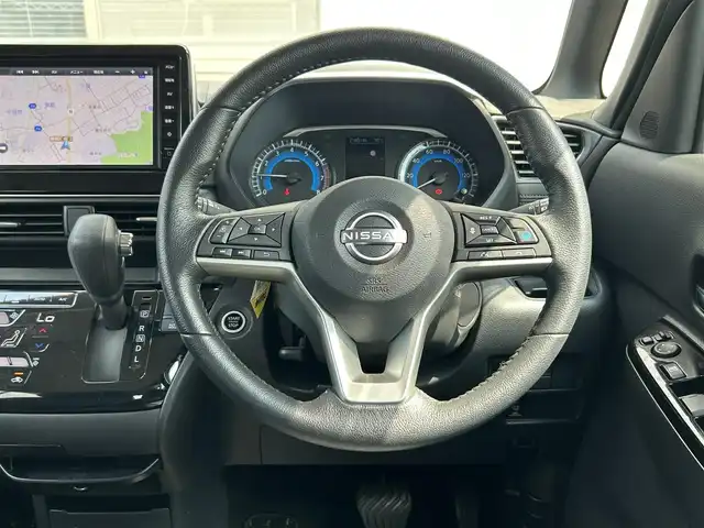 日産 ルークス HWS Gターボ プロパイロットED 福岡県 2024(令6)年 0.4万km プレミアムサンシャインオレンジメタリック/シルキーホワイト ワンオーナー/純正8インチメモリナビ/　（AM/FM/Bluetooth/フルセグTV）/フロント/サイド/バックカメラ/アラウンドビューモニター/インテリジェンスモビリティ/・プロパイロット/・インテリジェントエマージェンシーブレーキ/・前方衝突予測警報/・踏み間違い衝突防止アシスト/・車線逸脱警報/・車線逸脱防止支援システム/・ふらつき警報/・標識検知機能/・先行車発進お知らせ/コーナーセンサー/クリアランスソナー/オートライト/オートドア/純正15インチアルミホイール/黒色レザー調シートカバー/両側パワースライドドア/前方ドライブレコーダー/室内カメラ/純正フロアマット/社外ワイドインナーミラー/ISOFIX/プッシュスタート/ドアバイザー/電格ウインカーミラー/電源ソケット×1/スペアキー×1 /保証書/取扱説明書