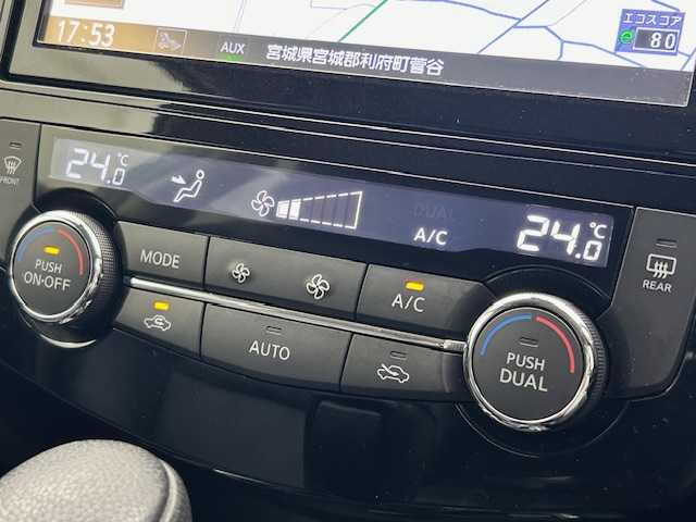 日産 エクストレイル ハイブリッド 20Xi 宮城県 2018(平30)年 8.8万km ダイヤモンドブラック 4WD//純正SDナビ MM518D-L/（CD/DVD/フルセグTV）//アラウンドビューモニター//プロパイロット//エマージェンシーブレーキ//横滑り防止装置//レーンキープアシスト//衝突軽減システム//インテリジェントルームミラー//パワーバックドア//カプロンシート//ETC//LEDヘッドライト//フォグランプ//純正17インチアルミホイール//スマートキー//取扱説明書
